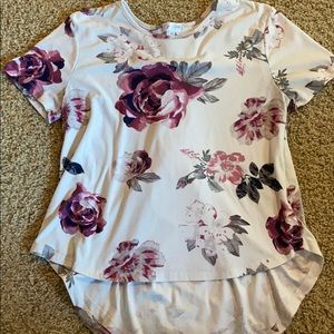 White floral blouse
